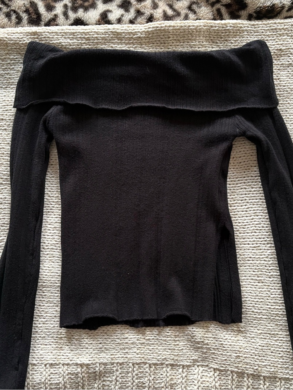 Off-Shoulder Black Top